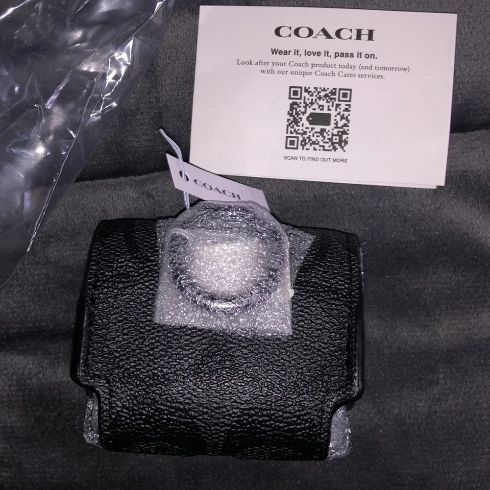 NWT Coach Monogramed Earbud Case- Large